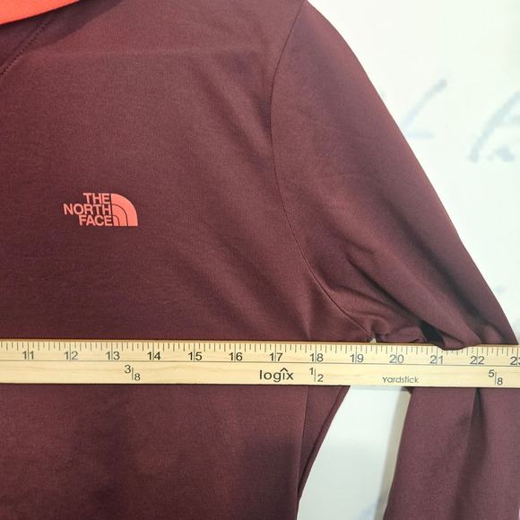 The North Face Womens Burgundy Flashdry Hoodie Thumbhole Athleisure M - Picture 5 of 7